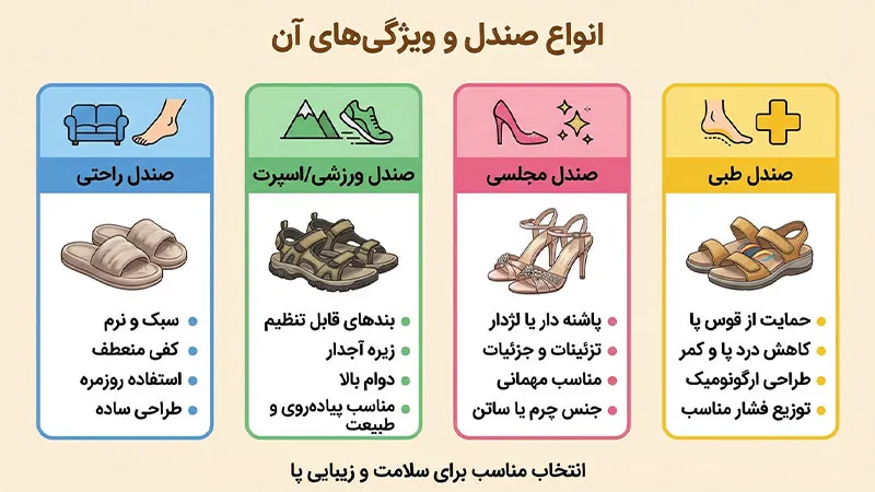 ویژگی انواع صندل های مختلف