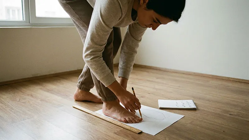 محاسبه سایز پا برای خرید کتونی