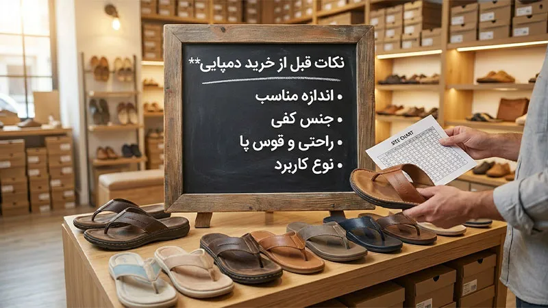 نکات قبل از خرید دمپایی