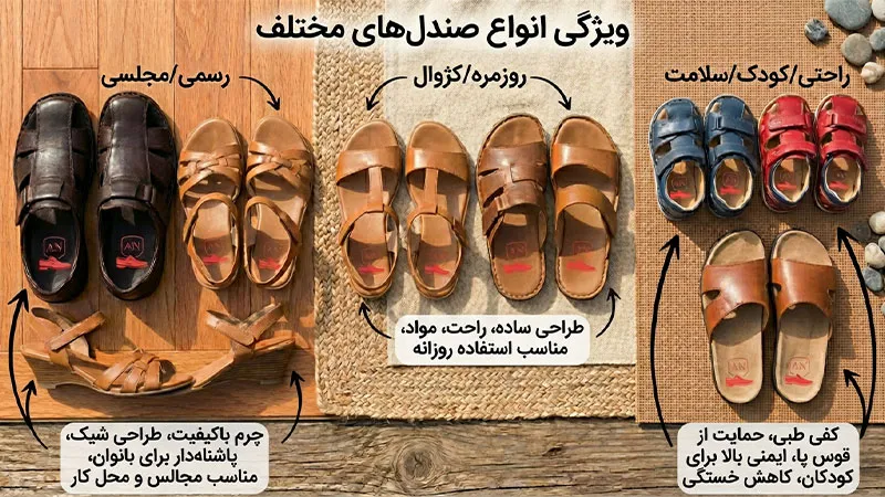 انواع صندل براساس کاربرد